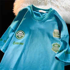 1潮流印花休闲情侣日系潮大码M-5XL短袖T恤男DT7638P30控45，男装T恤，星座226-2