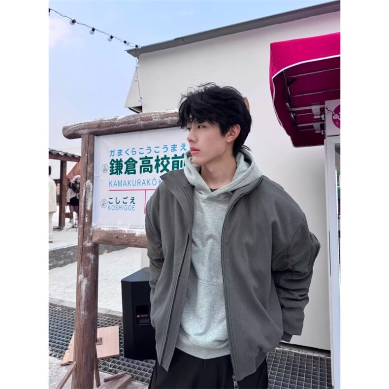1506-1/QJ7110/P72宽松潮流休闲裤男款加绒运动裤长裤束脚裤图片