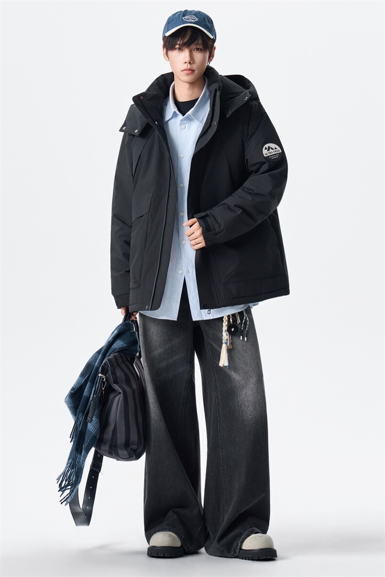 2025冬季新款羽绒服男户外加厚保暖白鸭绒外套XZ309Y95702P248,男装羽绒服,星座309（原A406）