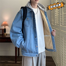 现货牛仔棉服男冬季棉衣外套羊羔绒翻领夹克保暖外套MY2247-P110，男装夹克，星座1103-3