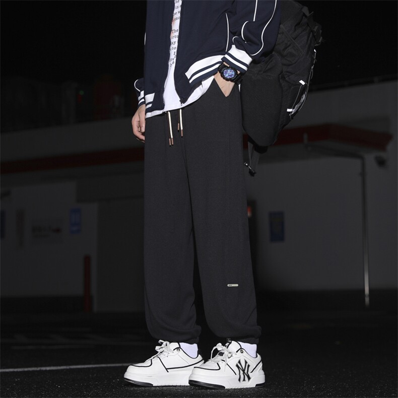 美式时尚运动裤子男秋季宽松束脚裤潮流青少年休闲裤K923-特批-32,女装休闲裤,星座718-1