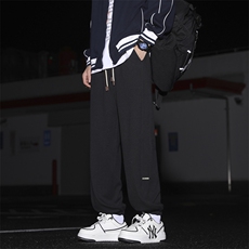 美式时尚运动裤子男秋季宽松束脚裤潮流青少年休闲裤K923-特批-32，女装休闲裤，星座718-1