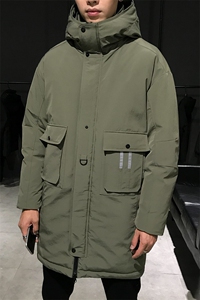 含ins冬季新款中长款商务休闲羽绒服男DS-B293-F703图片