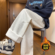 冬季加厚羊羔绒休闲裤男美式直筒裤子K25103*P45控78，男装休闲裤，星座227-1