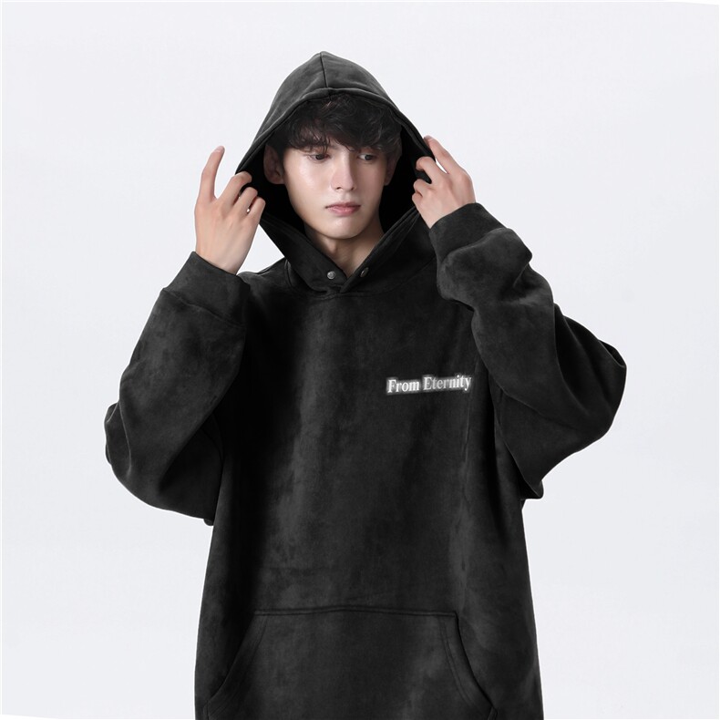 抖音品质秋季新款潮流闪电印花麂皮绒连帽卫衣wljp5001-特45控79,男装卫衣,星座605(原A050)