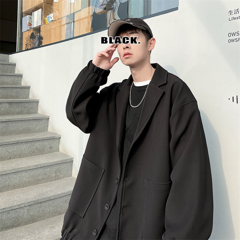 秋季宽松小西装男雅痞情侣休闲西服外套A071-X01-P80，男装西服套装，电商A071