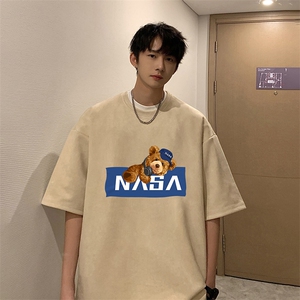 NASA麂皮绒短袖t恤男大码半袖男 JD82247-P25图片