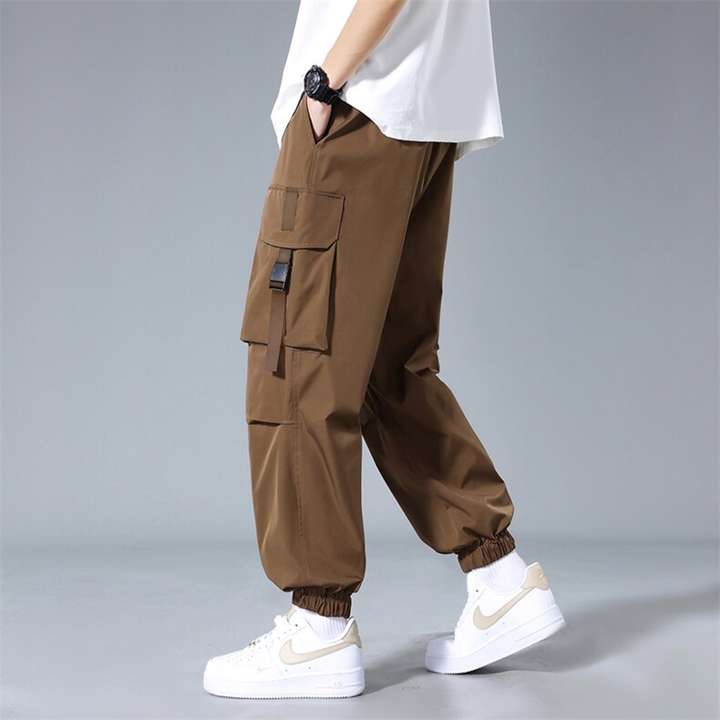 24新款工装裤宽松休闲平脚裤男春季拼接防水裤子A068-q119-50,男装工装外套,电商A068