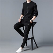 S3033-2钱塘2020-2中青年男士秋季新款时尚休闲百搭长袖卫衣P127，男装休闲套装，钱塘207-2