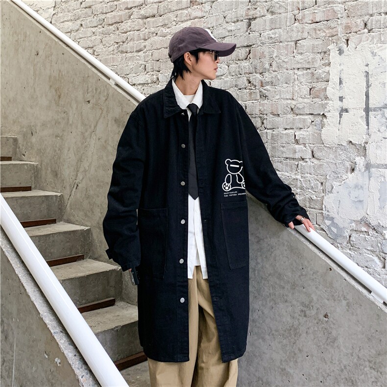 FY5001-80限价118M-5XL有加绒cityboy日系风衣长款大码宽松过膝,男装风衣,星座116