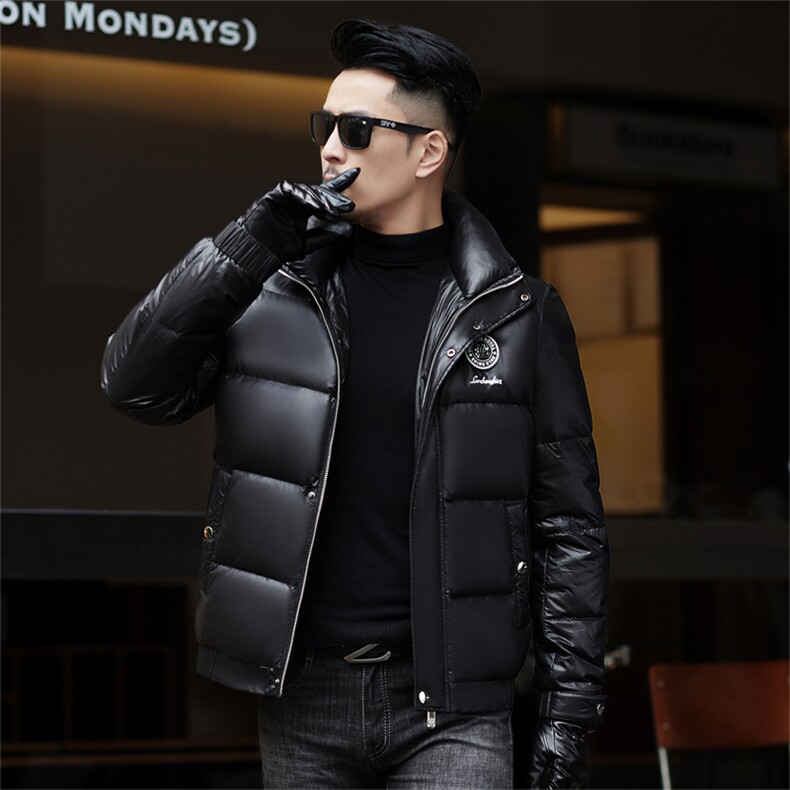 ZMS-M8851新款冬季男士白鸭绒羽绒服立领保暖外套修身大衣图片