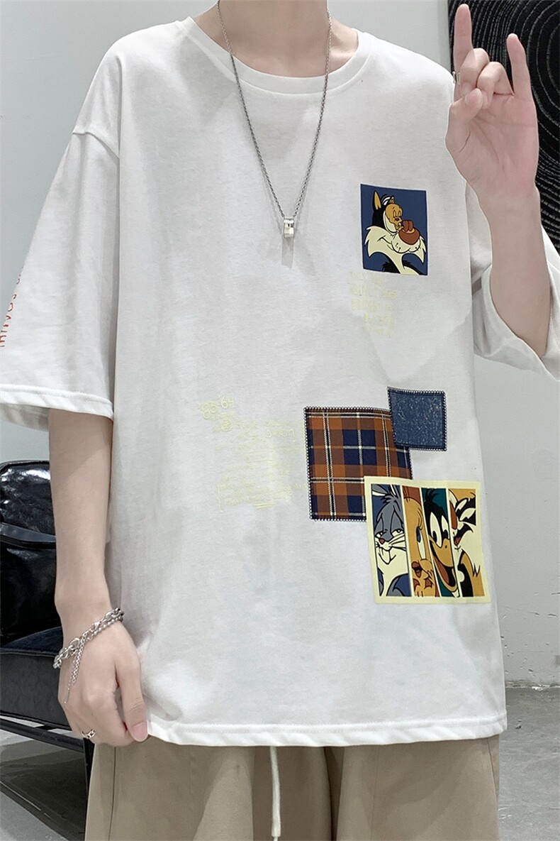 大皂港风夏季短袖t恤男潮流短袖A210—A8306-P28,男装T恤,星座210-3