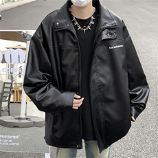 F139-P65美式潮牌宽松机车服皮夹克2024新款飞行员皮衣外套男，男装夹克，星座512-6