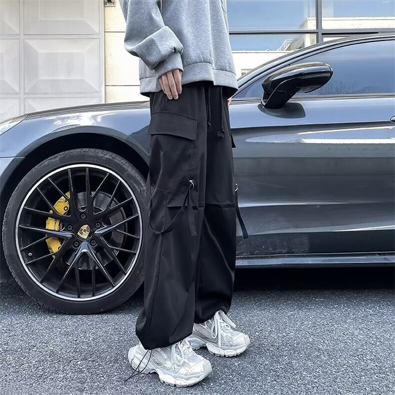 美式vibe双膝伐木裤男女穿搭高级感杏色裤子直筒宽松休闲工装裤夏,男装工装外套,星座601-2