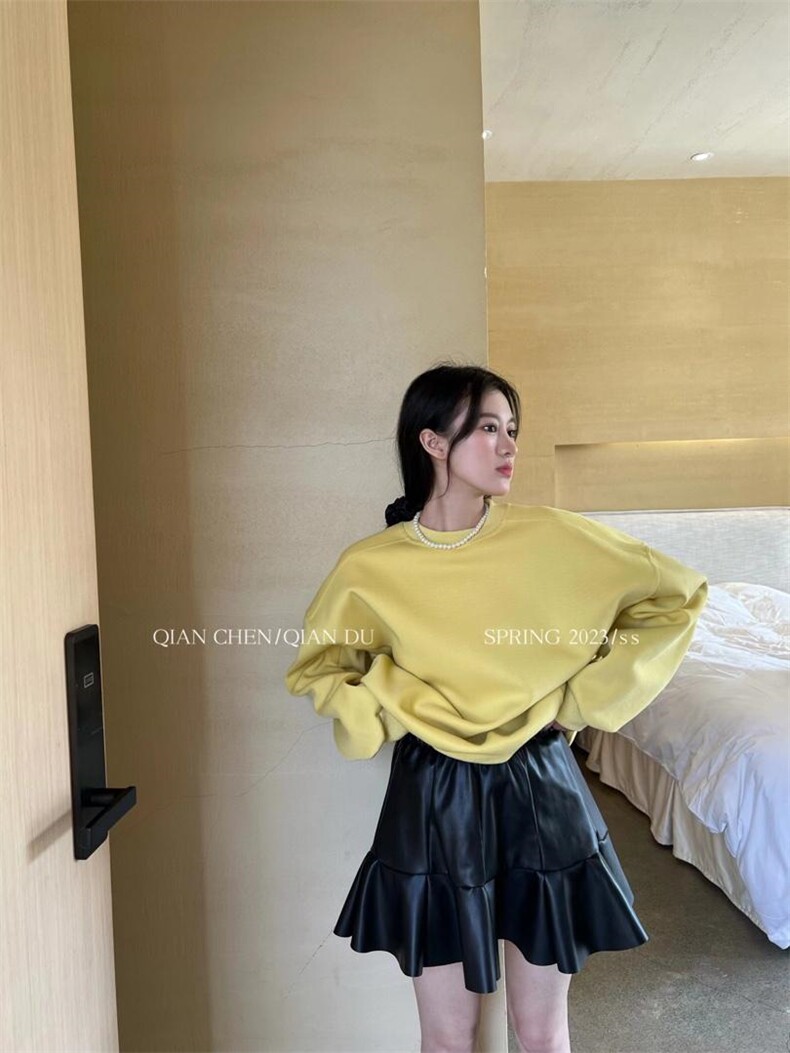 现货春季新款简约卫衣，女装卫衣/绒衫，QIANCHEN 谦晨(1F)