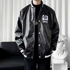 潮男大货秋装夹克男亮面棒球服男女夜店外套男JK1702款P95爆景D，男装夹克，星座401