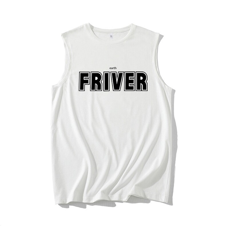 港风潮牌字母印花无袖男夏季宽松砍袖背心学生篮球坎肩HY142TP20，男装背心/马甲，电商A140（原A102B-1）