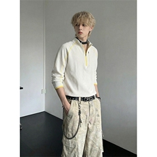 哈苏线撞色长袖T恤户外休闲正肩内搭上袖卫衣男C64163-TP4588，男装T恤，电商A102