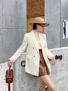 现货金纺西装上市图片