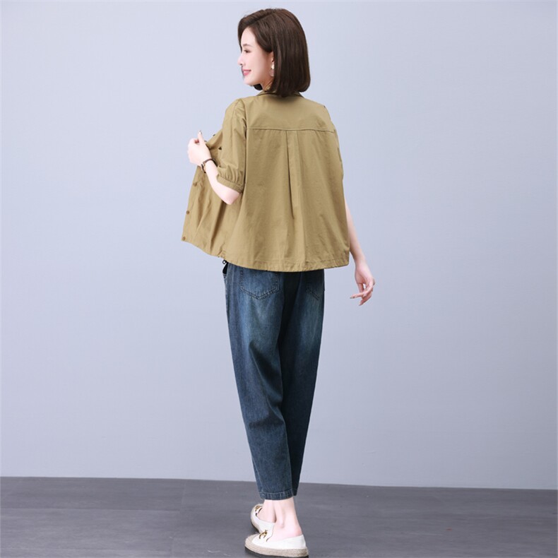 时尚宽松水洗牛仔套装女夏季新款休闲显瘦两件套气质百搭潮流,女装套装/套裙,叶笙衣