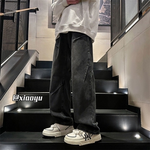 XZ616 秋季新款复古设计感牛仔裤休闲长裤 TY969 P65控78图片
