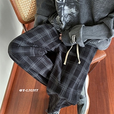 B221秋冬加绒格子灯芯绒休闲裤LK21163-常规P50控68加绒P60控78，男装休闲裤，电商B221