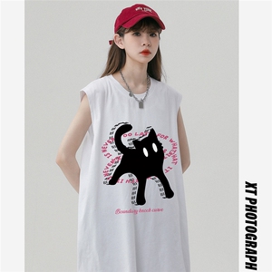 中性风23新款夏季时尚百搭宽松卡通印花短袖T恤DT65007P25控38图片