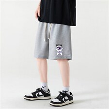 HD74225-P22华夫格短裤男大码宽松五分裤男直筒中裤，男装休闲裤，电商A040