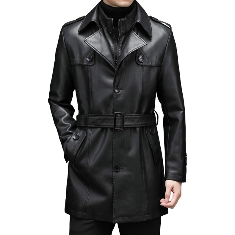 秋季新款男士皮衣爸爸装中老年翻领加绒中年外套男ZL6677-P205,男装皮衣,电商B212（原钱塘6029）