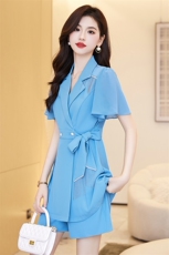 西装短裤套装女夏季2023新款高级感气质减龄小个子时尚职业两件套，女装套装/套裙，火爆靓佳人