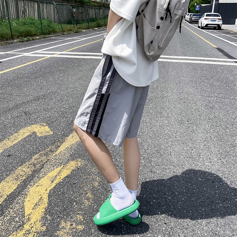 运动短裤男士港风潮条纹拼色百搭夏季2024新款ins五分裤K5432-P30,男装牛仔裤,星座412-2