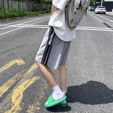 运动短裤男士港风潮条纹拼色百搭夏季2024新款ins五分裤K5432-P30，男装牛仔裤，星座412-2