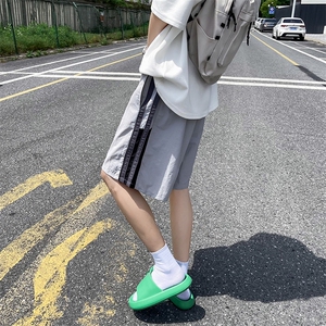 运动短裤男士港风潮条纹拼色百搭夏季2024新款ins五分裤K5432-P30图片