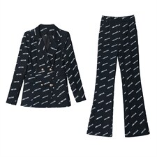 春秋职业西装套装女高端2024新款时尚气质女神范干练阔腿裤两件套，女装套装/套裙，丽美静依