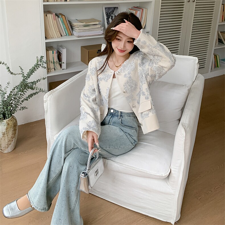 现货新款2025年春季时尚百搭蕾丝拼接外套1C119-P165-K235,女装连衣裙,英标秀