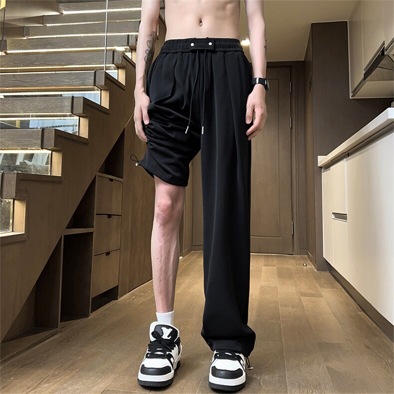 休闲裤男2024夏季直筒宽松冰丝透气拖地裤子X2398-TP35控价58,男装休闲裤,电商A102-1