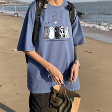 DX17100-P20纯棉短袖t恤男大码半袖打底衫宽松体恤衫港风，男装T恤，电商A040
