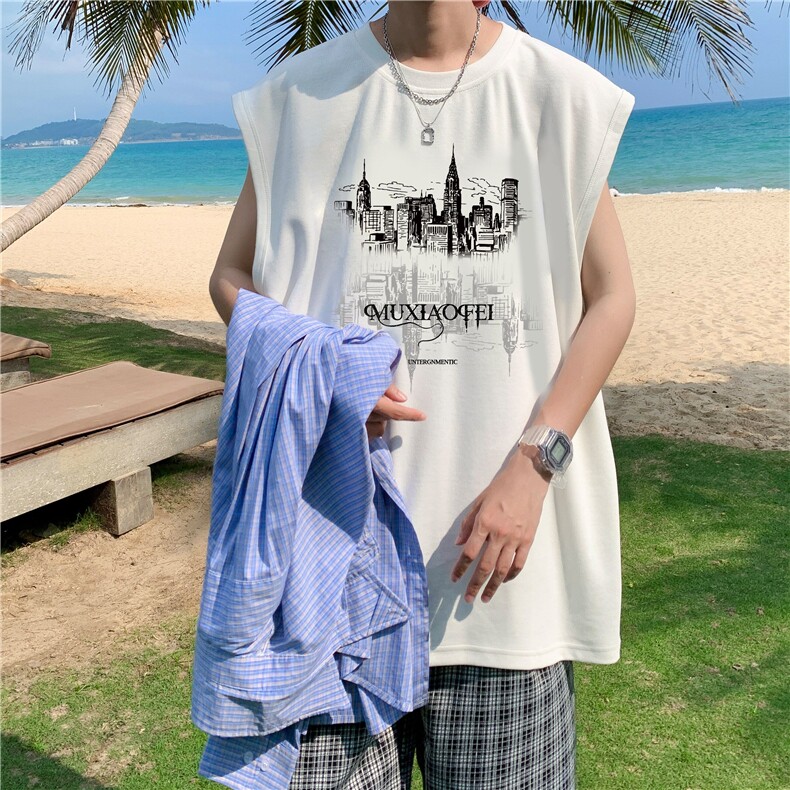 量大图低自动【有货】纯棉背心HD019-1-BX2591-P20，男装背心/马甲，电商019-1