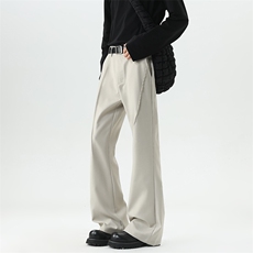 【现货】XZ1218XK030特价P46美式复古老钱风褶皱弯刀微喇西裤，男装西裤，星座1218（原611-3）