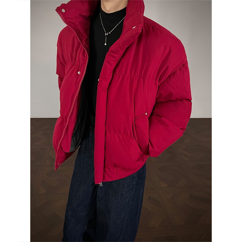 支持二开 冬装加棉加厚立领棉服男女棉衣外套光板面包服 M816-P70图片