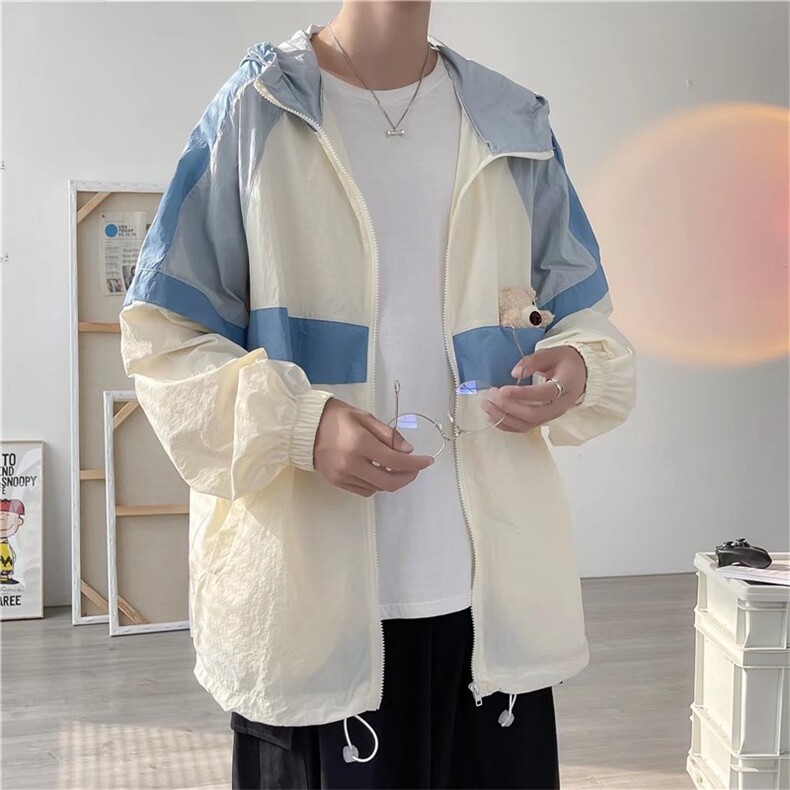 潮流夹克潮男春季连帽外套防晒衣W7013P42,男装夹克,星座1116-2