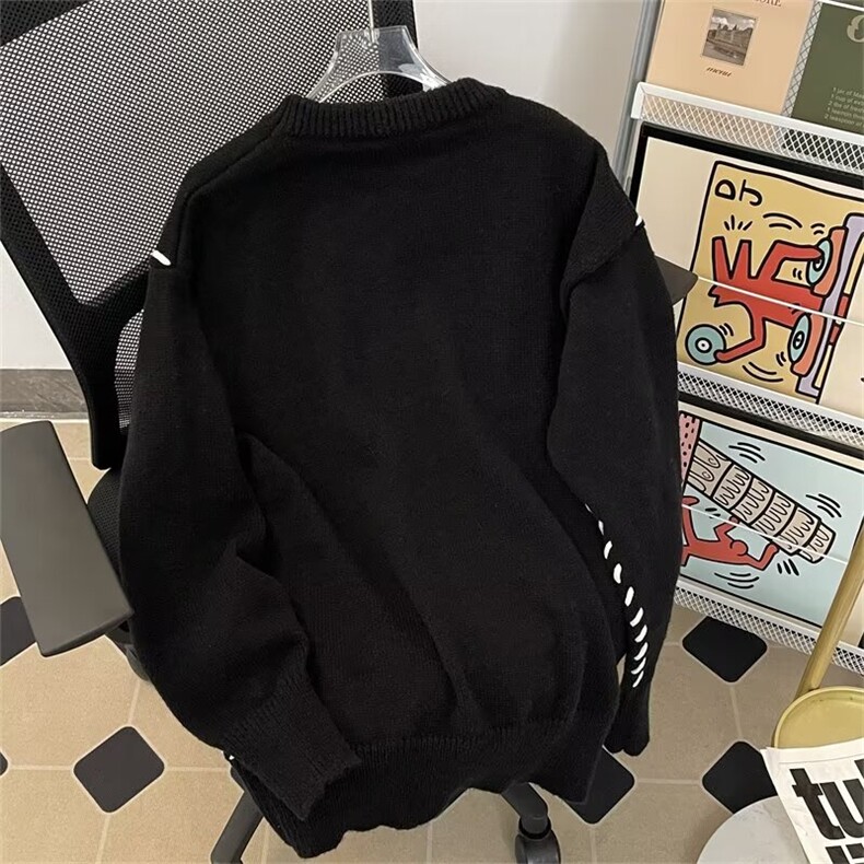 圆领毛衣男士潮流宽松针织衫套头长袖上衣5680P50,男装针织衫/毛衣,星座410-2