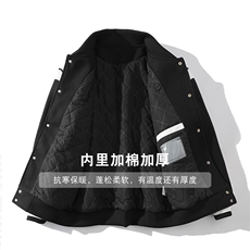 冬款加棉加厚棉服徽章饰品潮棒球服棉衣外套男士8125-P120控价158，男装棉衣，电商A441-1