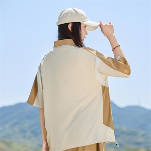 夏季新款潮牌宽松美式拼接男女青少年短袖T恤 A406 T6065 特P35图片