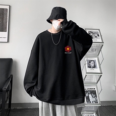 圆领卫衣男大码加厚加绒长袖t恤男S6257-P28加绒款-P33，男装卫衣，电商A040