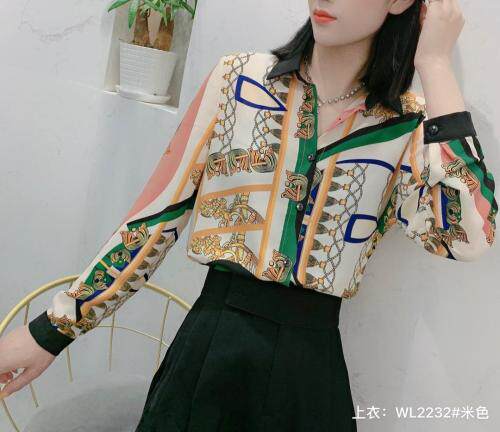 2021秋季新款花色修身显瘦气质小衫大量现货供应，其它，婉伦