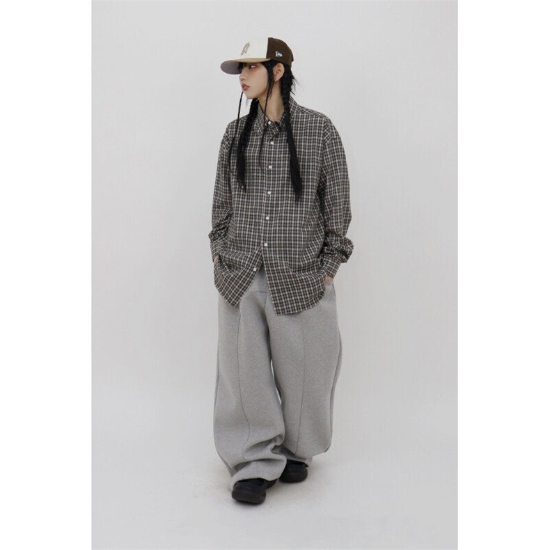 长袖衬衫女士小格子cityboy潮流翻领衬衣春休闲外套女922P45,女装衬衫,星座710
