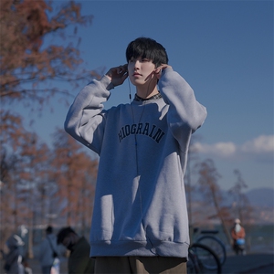 B225-A6404-P46-X58-65%棉35%聚酯纤维-印花卫衣男少年学生外套图片