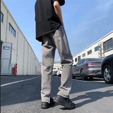 潮牌春季新款男士韩版直筒休闲裤复古美式破洞牛仔XK8035P46，男装牛仔裤，星座1116-2