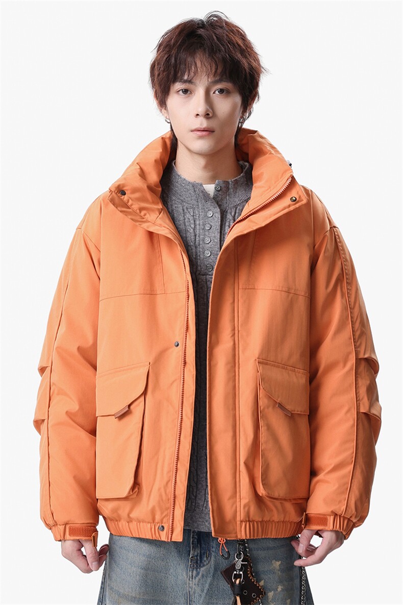 新款冬季大码羽绒棉服棉袄连帽工装韩版宽松外套A436-2533-P98,男装棉衣,电商A436